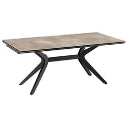 Akante Esstisch mit Auszug Impulsion 190/270 x 100 cm Keramik Zementgrau 190