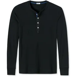 SCHIESSER Revival Herren Shirt - Langarm, Unterhemd, Karl-Heinz Schwarz / L