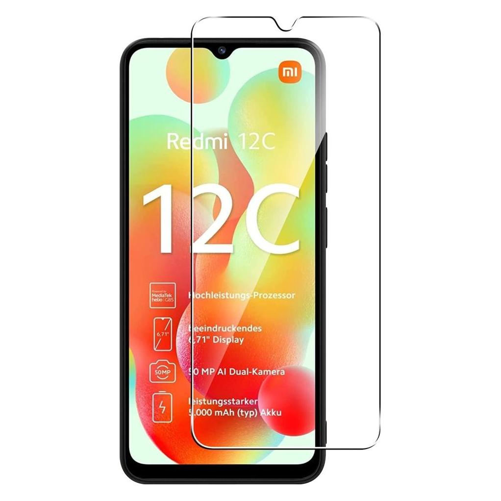 Screenguard Xiaomi Redmi 12C Panzerglas Schutzfolie Case Friendly Design (Xiaomi Redmi 12C) (00032141)