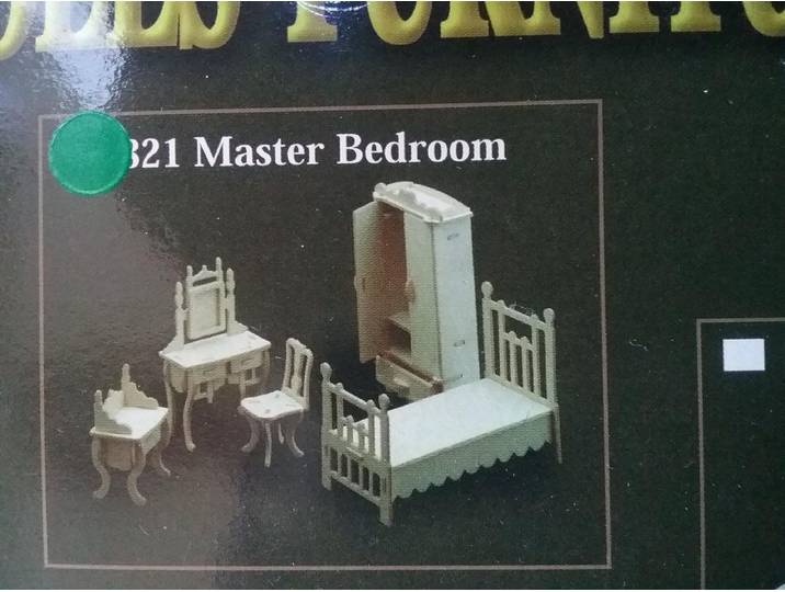 T & F creations - Poppenhuis - Badkamer meubeltjes set 5-delig - Bruin