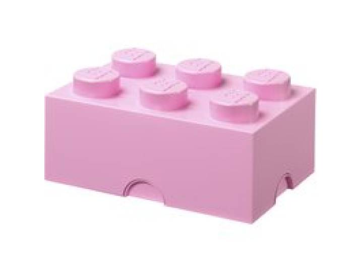 LEGO Brique de rangement 6 tenons (rose)