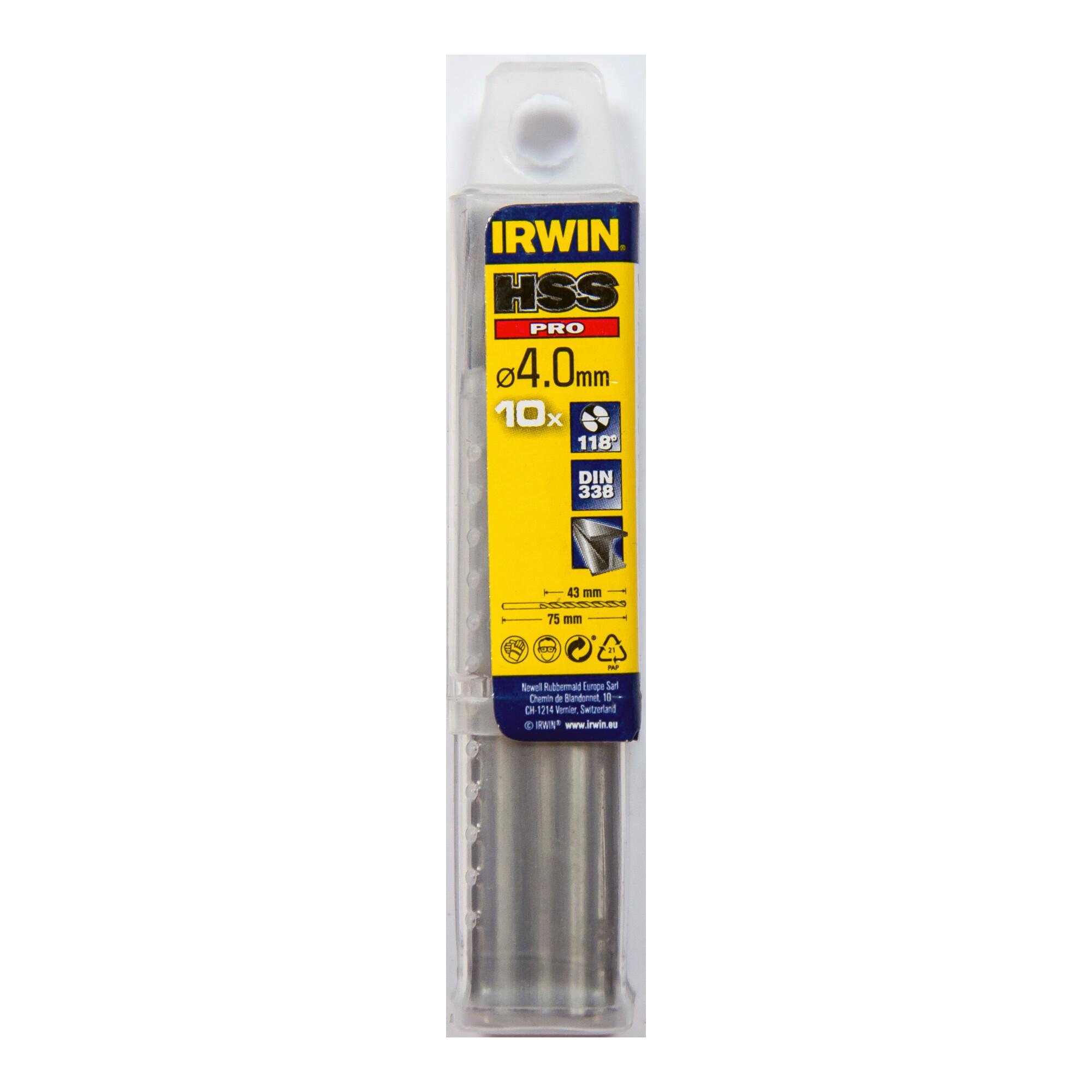 Irwin Metallbohrer HSS 4,0x75x43mm ; Irwin Tools (10502271)