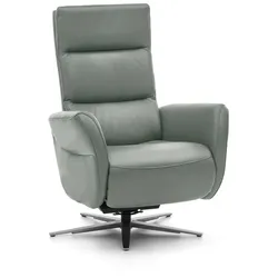 ComfortPlan Sessel York Leder Grau Steel