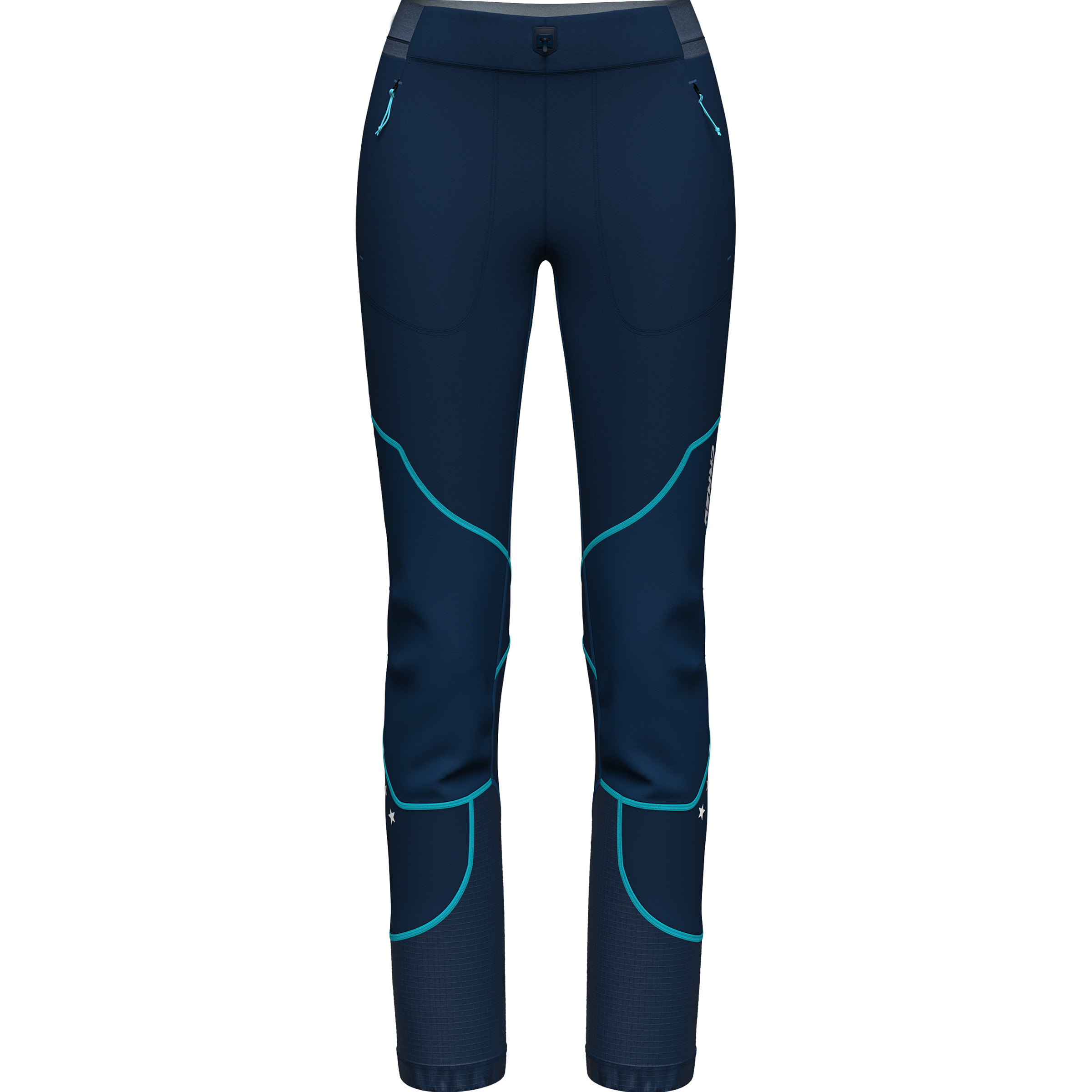 Crazy Oxygen Hose Damen Softshellhose blau Größe M Trekking Widerstandsfähig Wasserabweisend