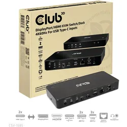 Club 3D CSV-1585, KVM Switch, Schwarz
