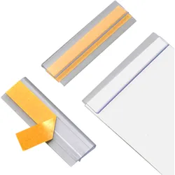 100 SPRINTIS - Klemmschienen, 50 mm, 1 mm, selbstklebend, 100 Stück, Kunststoff, transparent