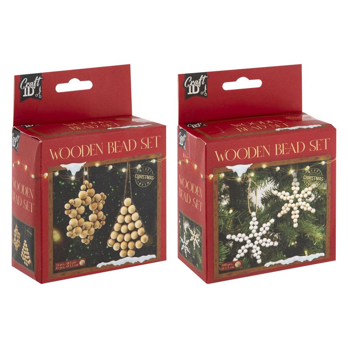 Grafix Weihnachtsbaumschmuck-Set aus Holzperlen (53315887)