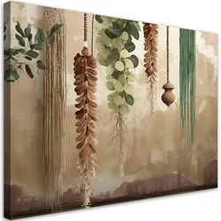 LEINWANDBILD Hängende Blätter Scandi Boho 90x60cm