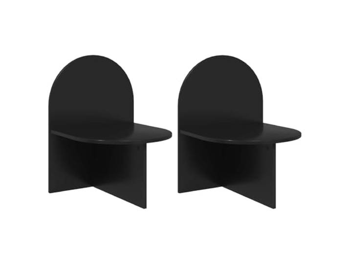 Tmriohed Nachttisch 2er Set Schwarze Eiche 48x49x65cm Holzwerkstoff Flexibel wandmontiert oder freistehend im Schlafzimmer nutzbar, modernes Design mit robuster Holzoptik-Oberfläche.