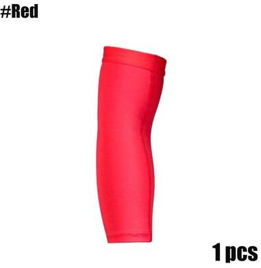 Useful Little Things Breathable Sports Arm Support Sleeve With Sun UV Protection red m 1 Pc