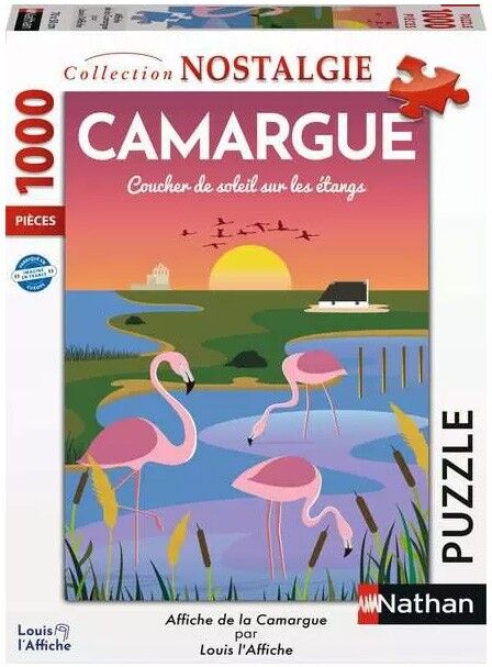Ravensburger Nathan puzzle 1000 p - Affiche de la Camargue / Louis l'Affiche
