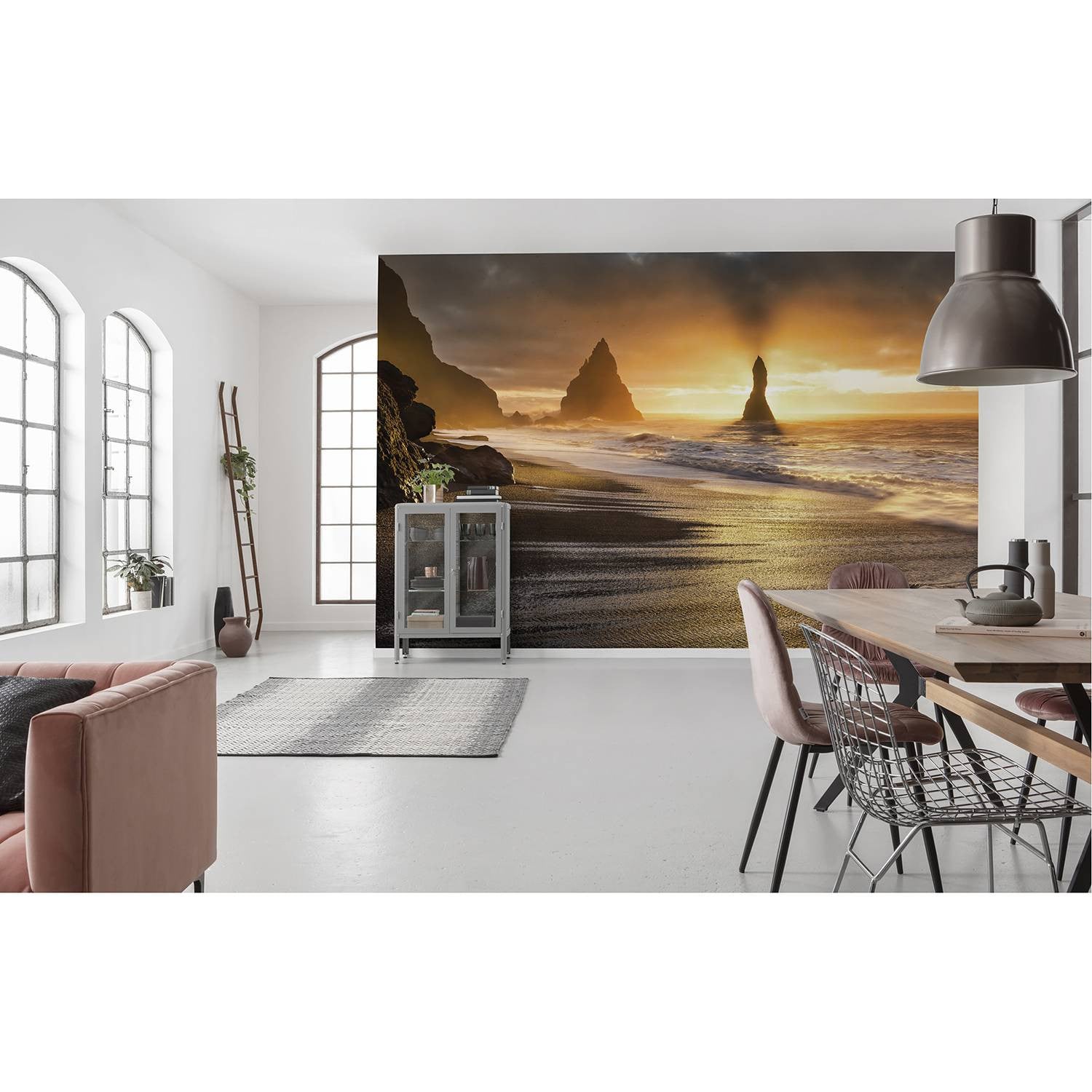 home24 Fotobehang Red Planet, Bruin, B: 450 cm, H: 280 cm