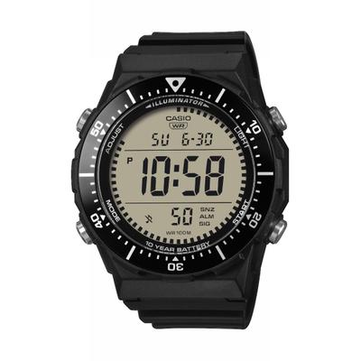 Chronograph, schwarz (schwarz, grau, grau), CASIO TIMELESS COLLECTION, Armbanduhren, Herren, schwarz, Chronograph, Quarzuhr, Armbanduhr, Herrenuhr, digital, automatischer Kalender