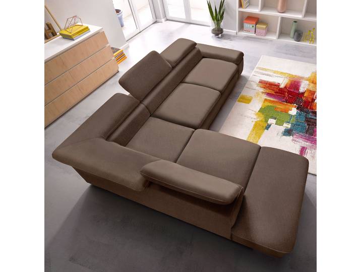 Ecksofa, Luxus-Microfaser ALTARA NUBUCK, Schokolade 272×226 cm, Mit Bettfunktion, Modern, sit&more