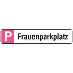 SafetyMarking Parkplatzschild aus Aluminium, 52 x 11 cm, Frauen