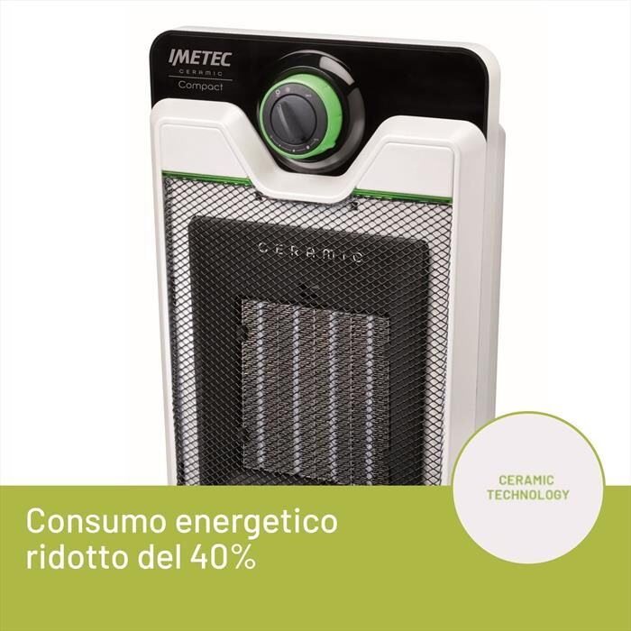 Imetec Termoventilatore Compact-bianco E Nero