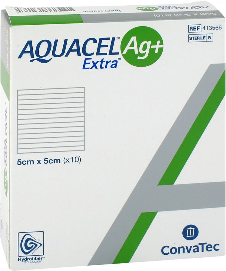 Aquacel Ag+ Extra 5x5 cm Kompressen
