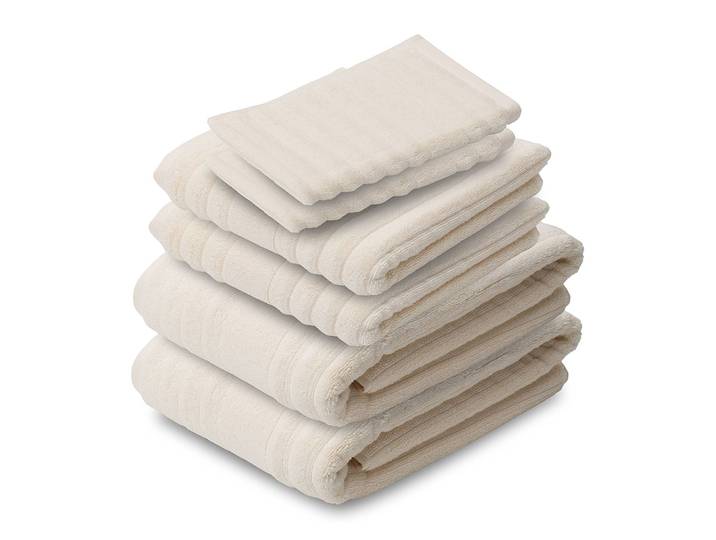 Serviettes de bain Mailand Bamboo - 6 Blanc/Crème