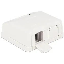 DELOCK Keystone Leergehäuse 2-Port mit Staubschutz