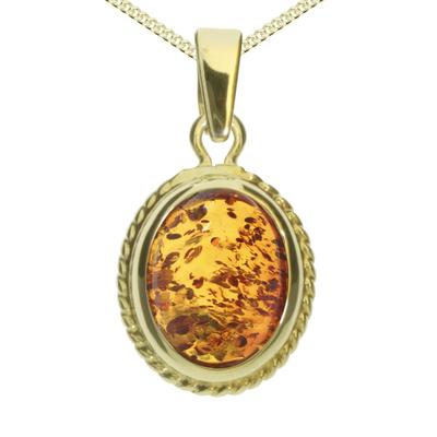 Kette mit Anhänger OSTSEE-SCHMUCK "Ostsee-Schmuck Kette mit Anhänger Jolin Kette mit Anhänger Jolin" Gr. 45, gold, Halsketten, Damen, 45cm, Gelbgold 333, L: 42