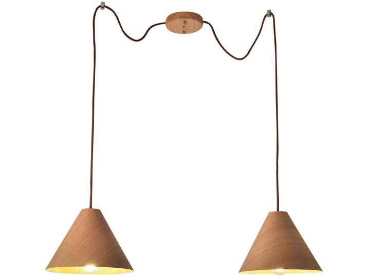 Fabas Luce Hängeleuchte Esino, Holz, Walnuss, 25xBIS 350xBIS 350 cm, ISO 9001, höhenverstellbar, Lampen & Leuchten, Innenbeleuchtung, Hängeleuchten, Pendelleuchten