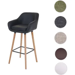 Barhocker Malmö T381, Barstuhl Tresenhocker MVG-zertifiziert ~ Kunstleder, schwarz