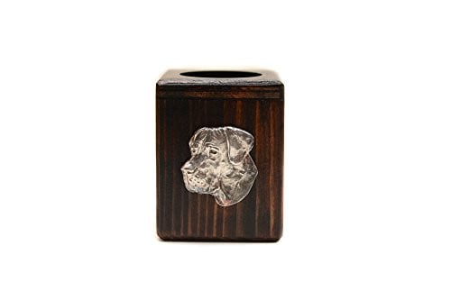 Art-Dog Houten kaarsenhouder met hond voor Duitse Dogge en Ulmer Dogge