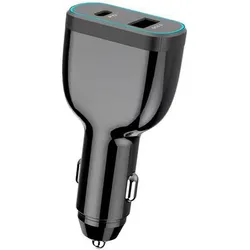 CoreParts USB-C Car Charger, Auto Adapter, Schwarz