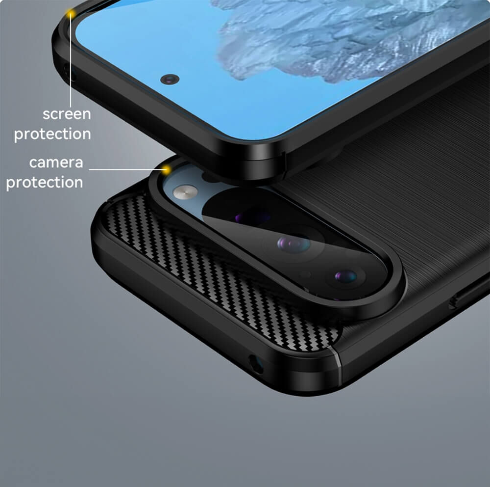 Google Pixel 9 / 9 Pro Hupsis Tuima Suojakuori, Musta