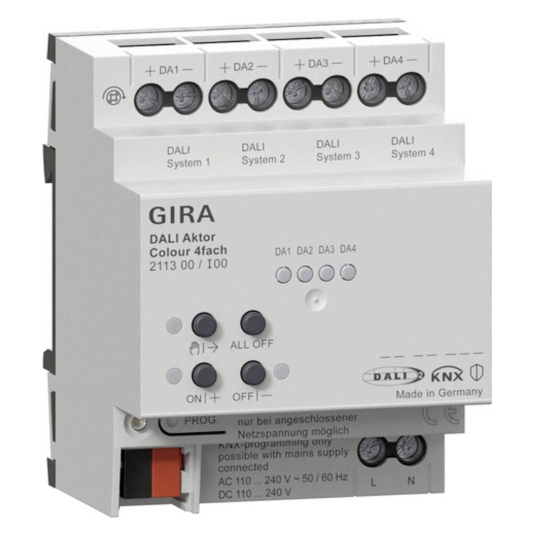 Gira 211300 DALI Aktor Colour 4f KNX REG (Dimmaktor) (211300)