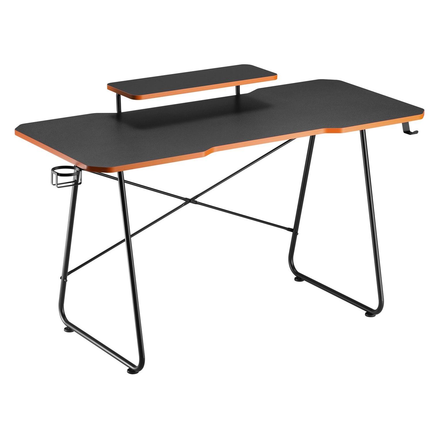 Maclean NanoRS Gaming-Schreibtisch mit Monitorablage max. 50 kg Höhe 850 mm Schwarz RS170 (380459)