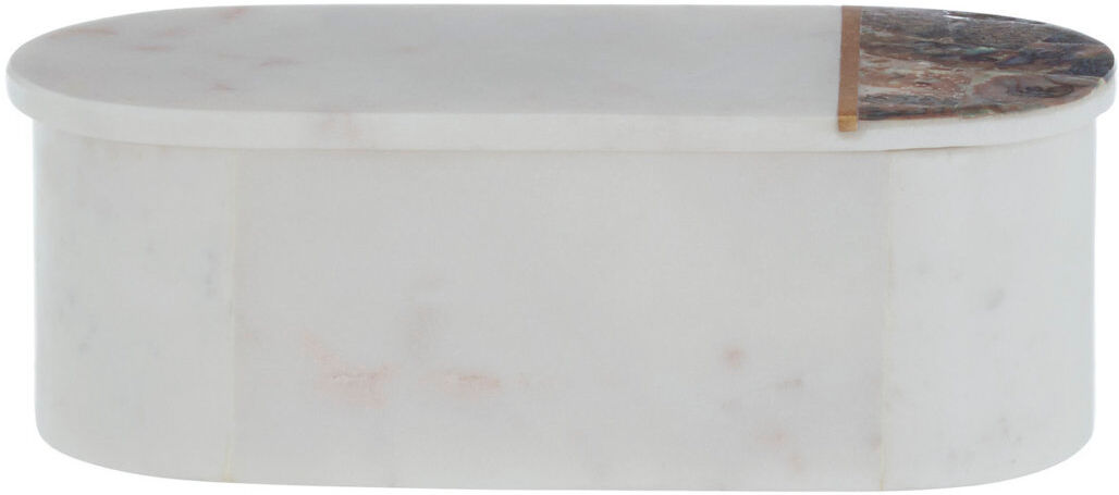Fairmont Park Jill Handmade Marble Decorative Box White 9cm H X 21cm W X 7cm D