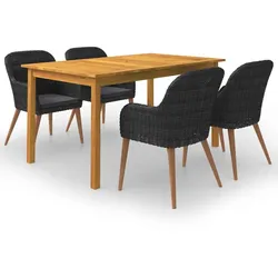 Helloshop26 - 5-teiliges schwarzes Garten-Essset 02_0013835