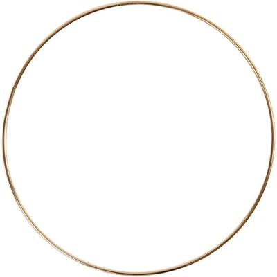Creativ Company Ring aus Metalldraht, D 20 cm, Dicke 3 mm, Gold, 1 Stk
