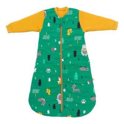 Babyschlafsack SCHLUMMERSACK "Schlafsack ohne Füßen 3.5 Tog" Gr. 90, grün (waldtiere), Schlafsäcke, Baby, L: 90cm, Obermaterial: 100% Baumwolle CO(Bio)., L:90cm