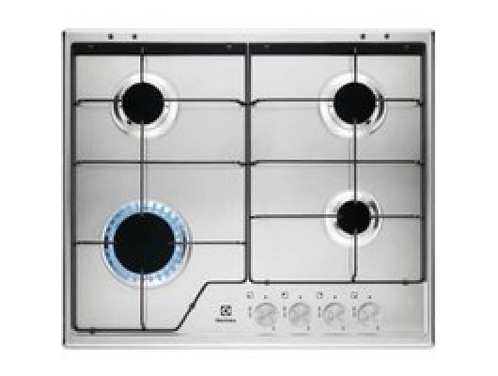 Cuisinière à gaz Electrolux KGS 6424 SX - Acier inoxydable - 4 brûleurs - 1000W - 2000W - 3000W