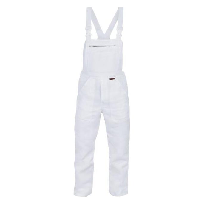 Vedia Arbeits-Latzhose, elastische Träger weiss (52) (59770987)