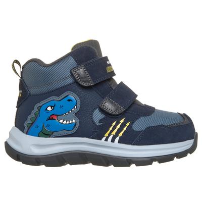 Winterstiefel SKECHERS "DYNAMIC TRAIL", Damen, Gr. 37, Warmfutter, navy, Leder, Schuhe Winterstiefel, mit Klettverschlüssen, waterproof, Größenschablone zum Download