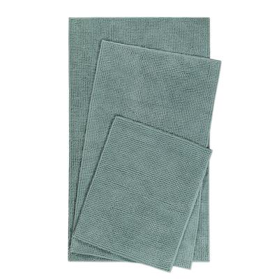 Badematte WECON HOME BASICS "Balu, Badezimmer Teppich, Badvorleger", grün (mint), H:14mm, Polyester, Badematten, Badematte, Chenille, waschbar, rutschfest, schnell trocknend, weich, Badteppich