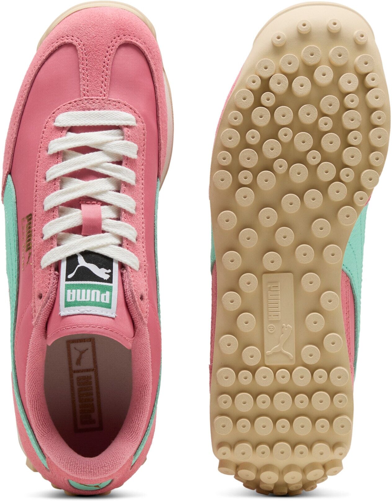 Sneaker PUMA "EASY RIDER VINTAGE", Damen, Gr. 38, pink (wild pink, mint jelly), Textil, unifarben, Schuhe Sneaker, mit Wildleder-Overlays, mit ProFoam-Dämpfungstechnologie wild pink, mint jelly 38