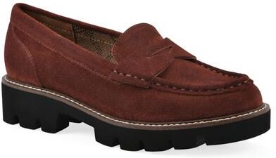 Women's Gunner Lug Sole Loafer by White Mountain in Rust Suede (Size 8 M)