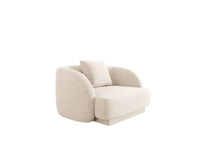 Design Sessel „Tulum“ Chenille Beige hell chosen by Bloomingloft