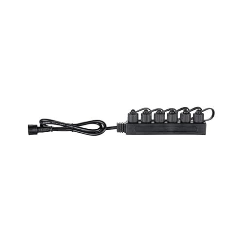 Paulmann Link+Light IP67 buitenverlichtingsdistributeur 1-in/6-uit, zwart