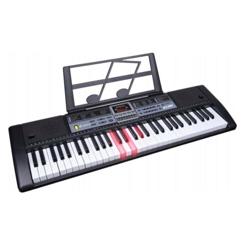 Suprimo 6136L KEYBOARD - Organy z mikrofonem dla dzieci do nauki gry (61 Tasten) (6136L)