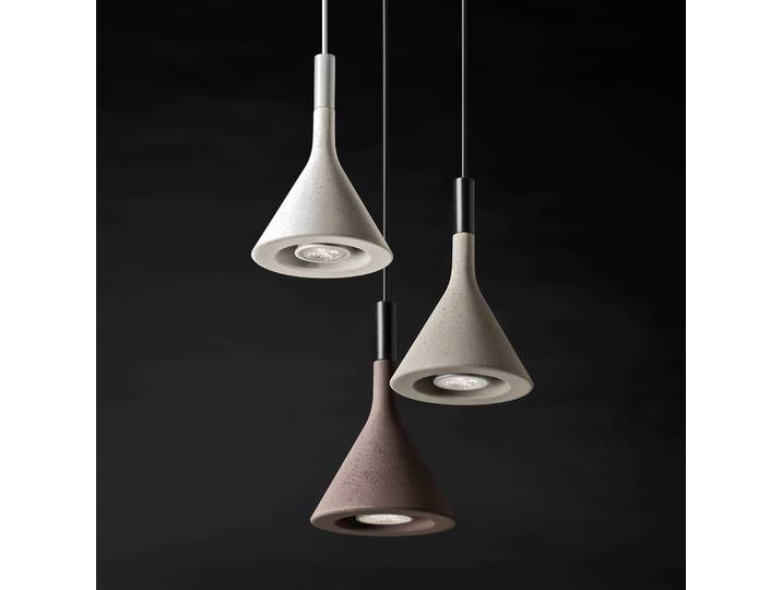 Hanglamp Aplomb Mini, dimbaar, wit / opaal, Keuken, Beton, Design, hanglamp