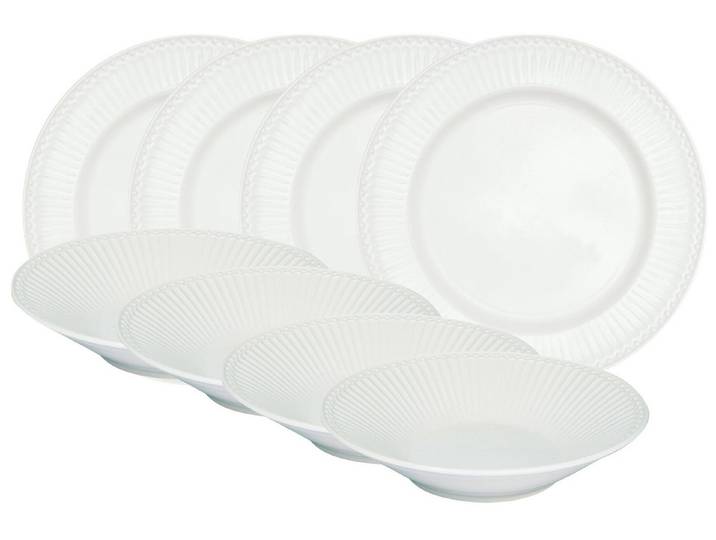 Greengate Geschirr-Set Alice Tafelset white 8tlg, Steinzeug