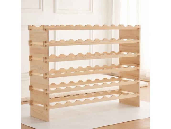 Meuble range bouteille - B.LIVEM - Porte-bouteilles en bois - 110*30*80 5cm - Vintage - Cuisine