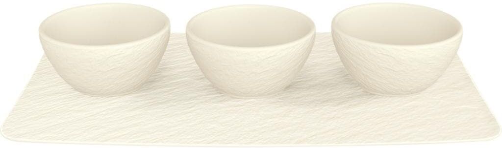 Dipschale VILLEROY & BOCH "Manufacture Rock 4 Stück", weiss (weiß), Schüsseln, Dipschale weiß Einheitsgröße