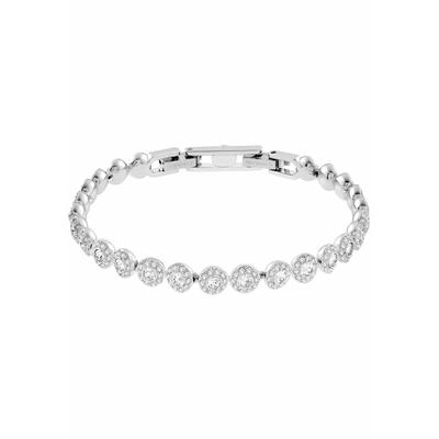 Armkette SWAROVSKI "Schmuck Geschenk Una Angelic Armband" Gr. M, silber (silberfarben, kristallweiß, kristallweiß), Armbänder, Damen, M, Metall, Armkette, mit Swarovski Kristall