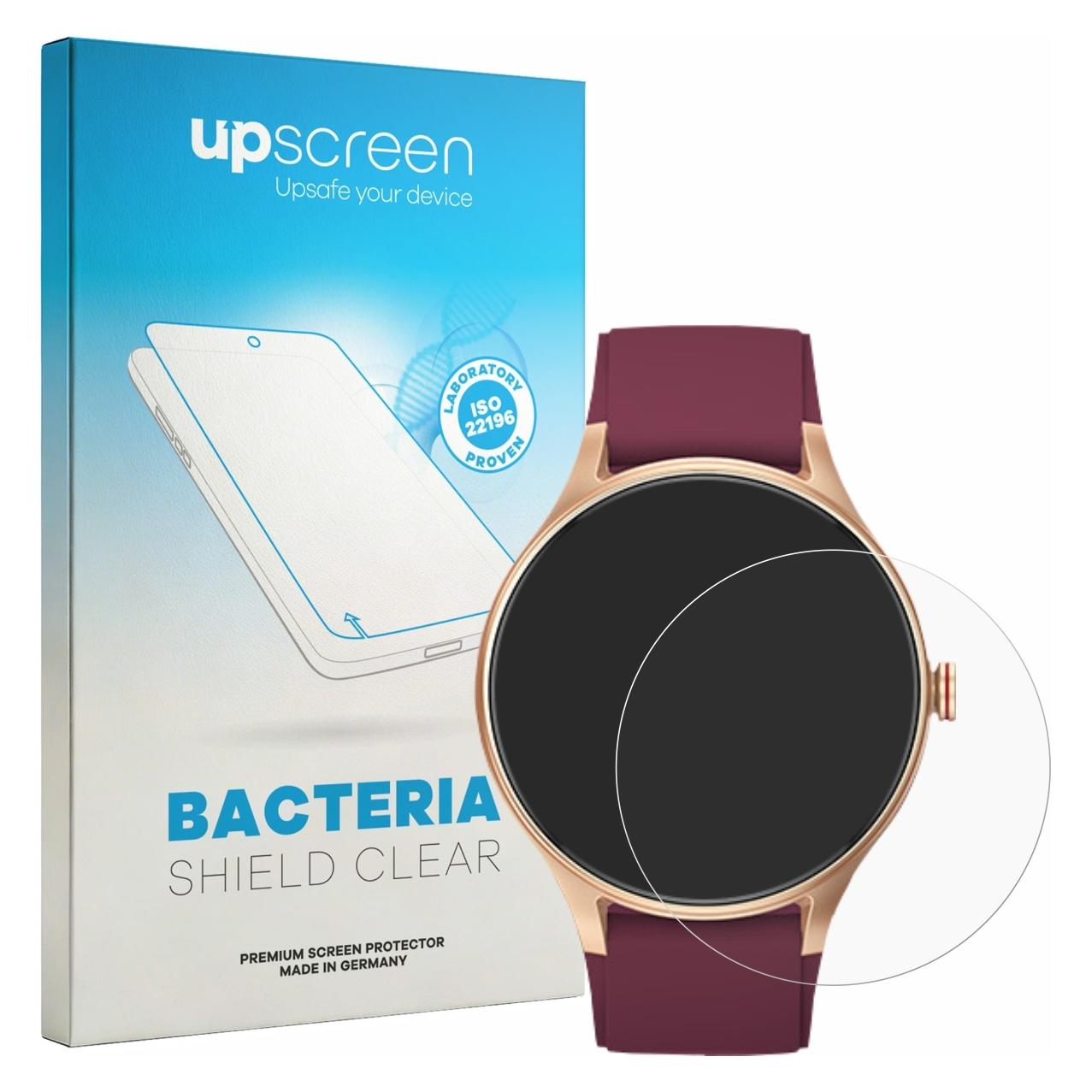 upscreen Schutzfolie für Fitpolo Smartwatch 1.57" Displayschutz Displayschutzfolie Folie Klar antibakteriell (2064887)